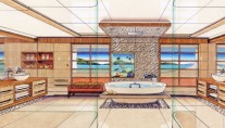 Francois Zuretti designed yacht Lyana interior